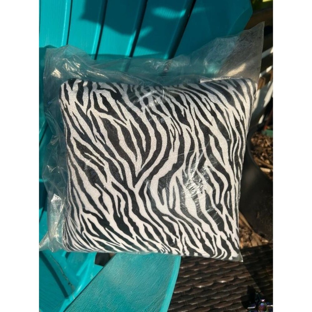 Zebra Print Throw Pillow